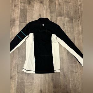 Lululemon Men’s Black Blue Stretch Long Sleeve Half Zip
